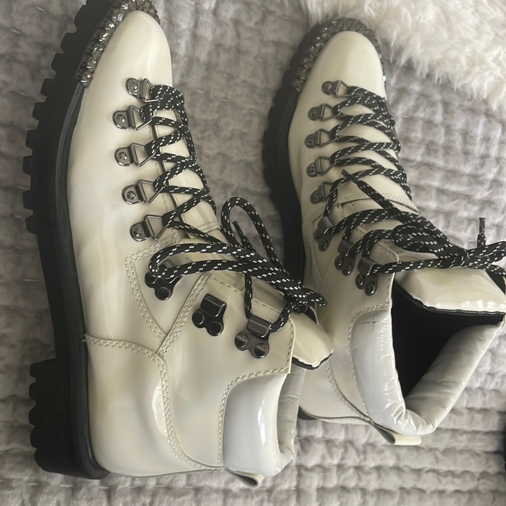 Schutz White Jeweled  bottles